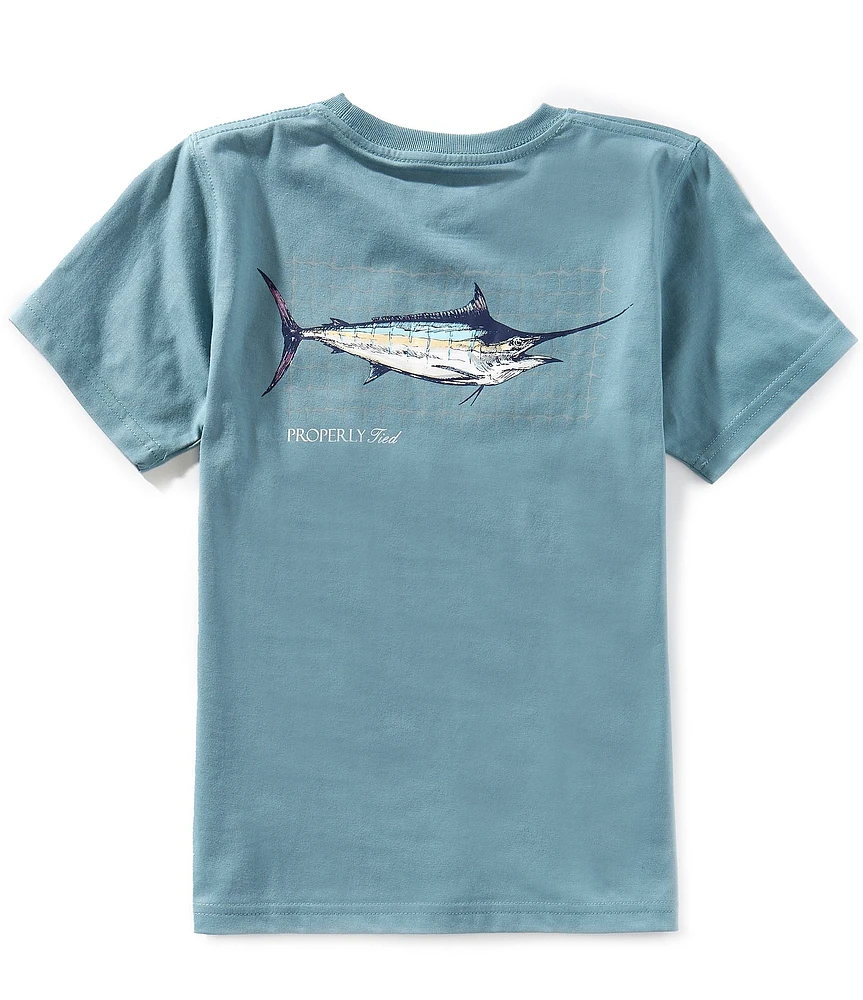 Properly Tied Big Boys Swordfish Graphic Short Sleeve T-Shirt