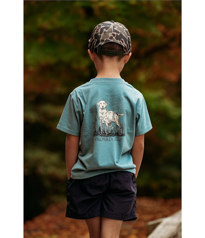 Properly Tied Little Boys Short Sleeve Labrador Graphic T-Shirt