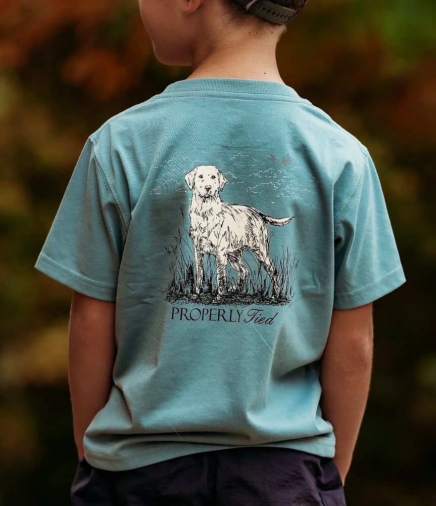 Properly Tied Little Boys Short Sleeve Labrador Graphic T-Shirt