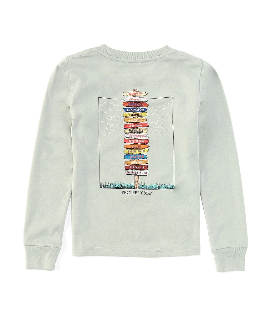 Properly Tied Little Boys Long Sleeve Southeastern Showdown Graphic T-Shirt