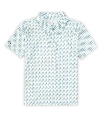 Properly Tied Little Boys Short Sleeve Inlet Marlin Print Polo Shirt