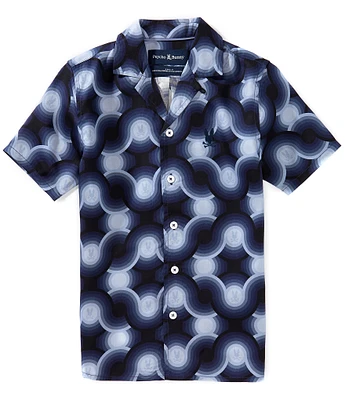 Psycho Bunny Big Boys Short-Sleeve Paros Printed Woven Shirt