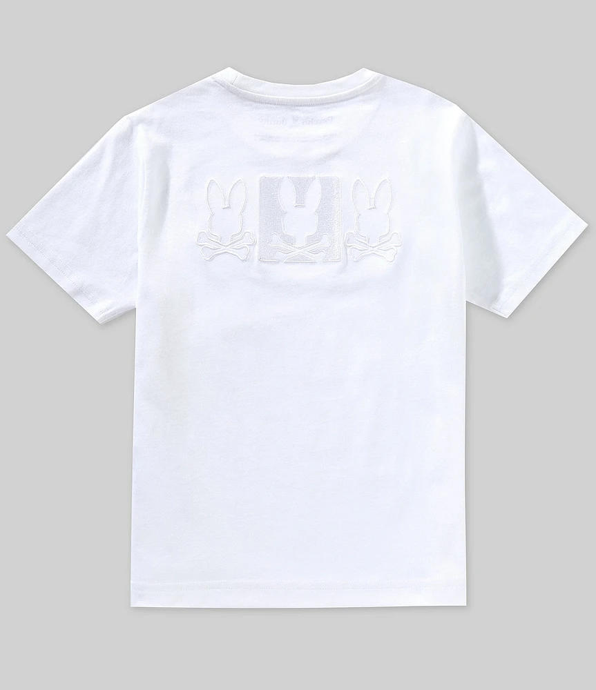 Psycho Bunny Big Boys Short Sleeve Genoa Embossed Graphic T-Shirt