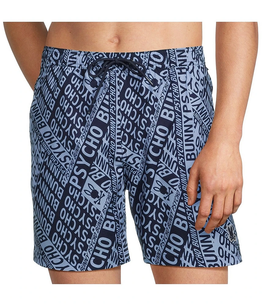 Psycho Bunny Capri 5 3/4#double; Inseam Swim Trunks