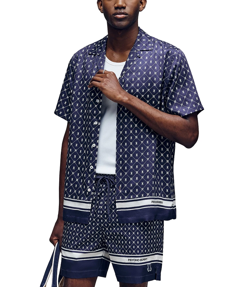 Psycho Bunny Hunter Tencel Short Sleeve Woven Shirt