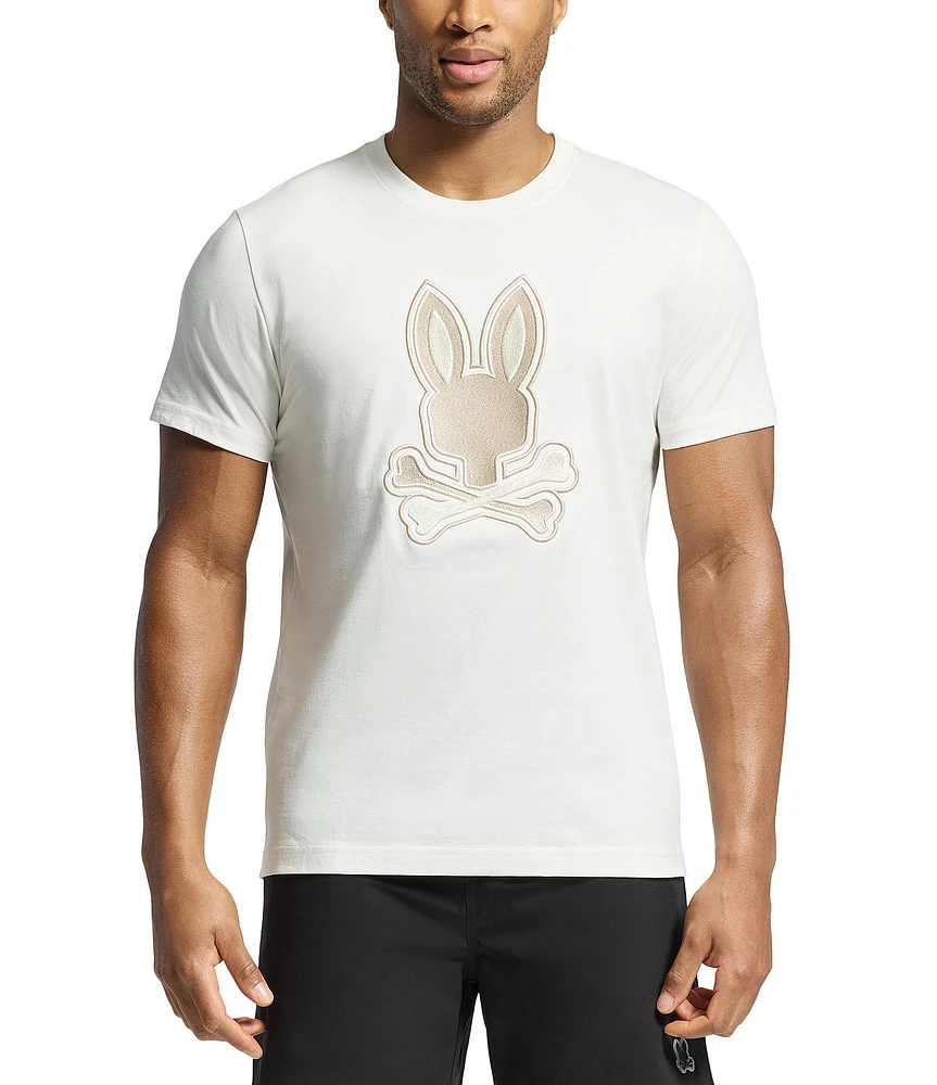 Psycho Bunny New Castle Graphic Short Sleeve Large Embroidered Logo T-Shirt