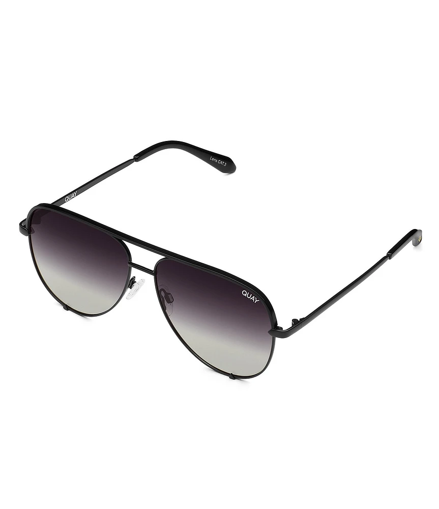 QUAY Unisex High Key Mini 51mm Polarized Aviator Sunglasses