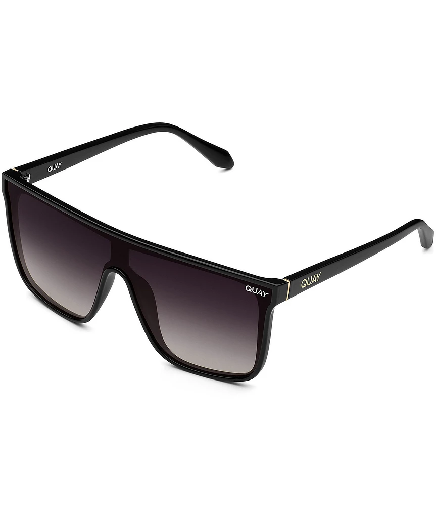 QUAY Unisex Nightfall Oversized 52mm Polarized Shield Sunglasses