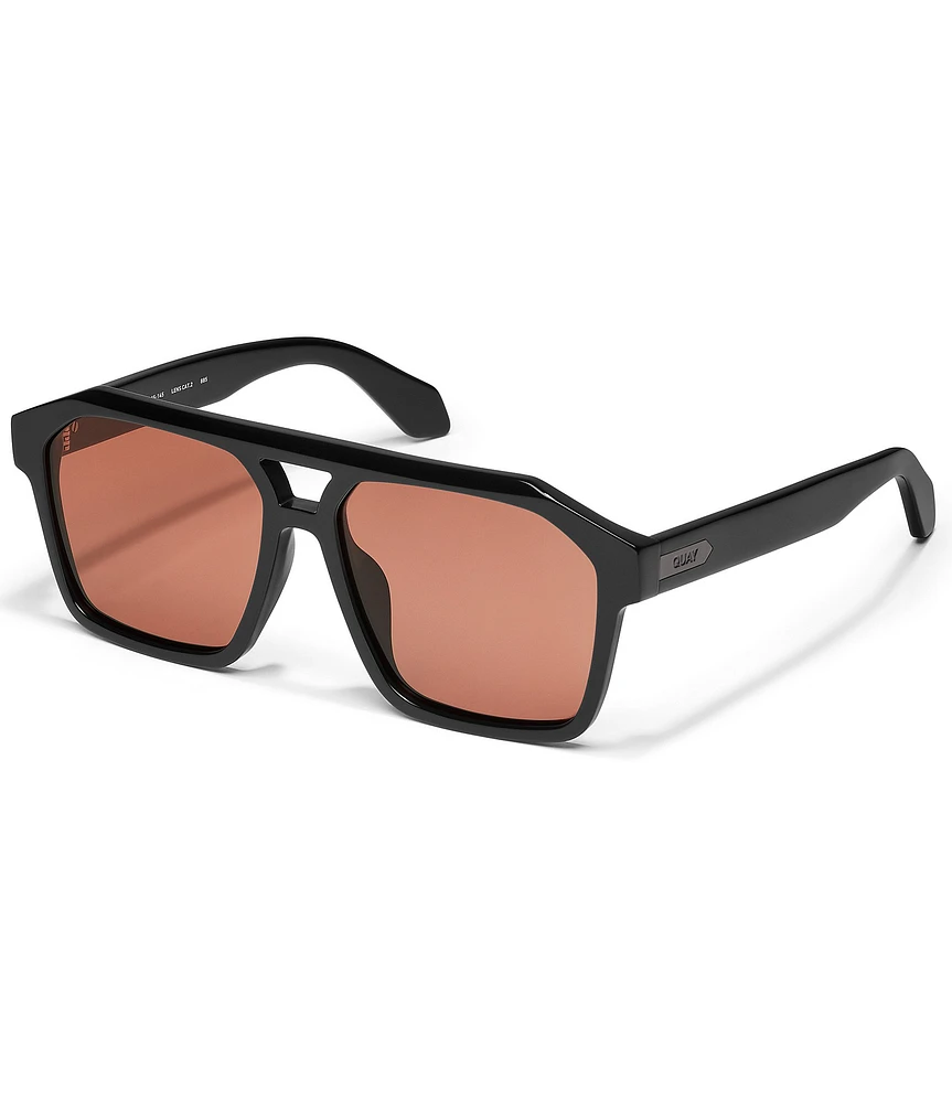 QUAY Unisex Soundcheck 48mm Polarized Geometric Aviator Sunglasses