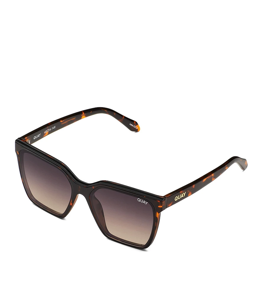 QUAY Women's Level Up 51mm Polarized Square Sunglasses