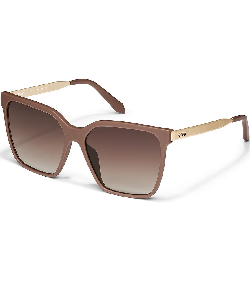 QUAY Women's Level Up Remixed 52mm Square Glasses