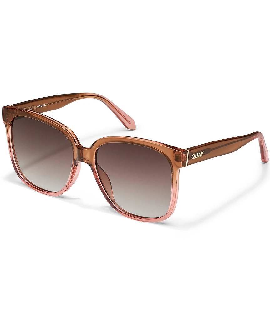 QUAY Women's Wide Awake 54mm Polarized Square Sunglasses