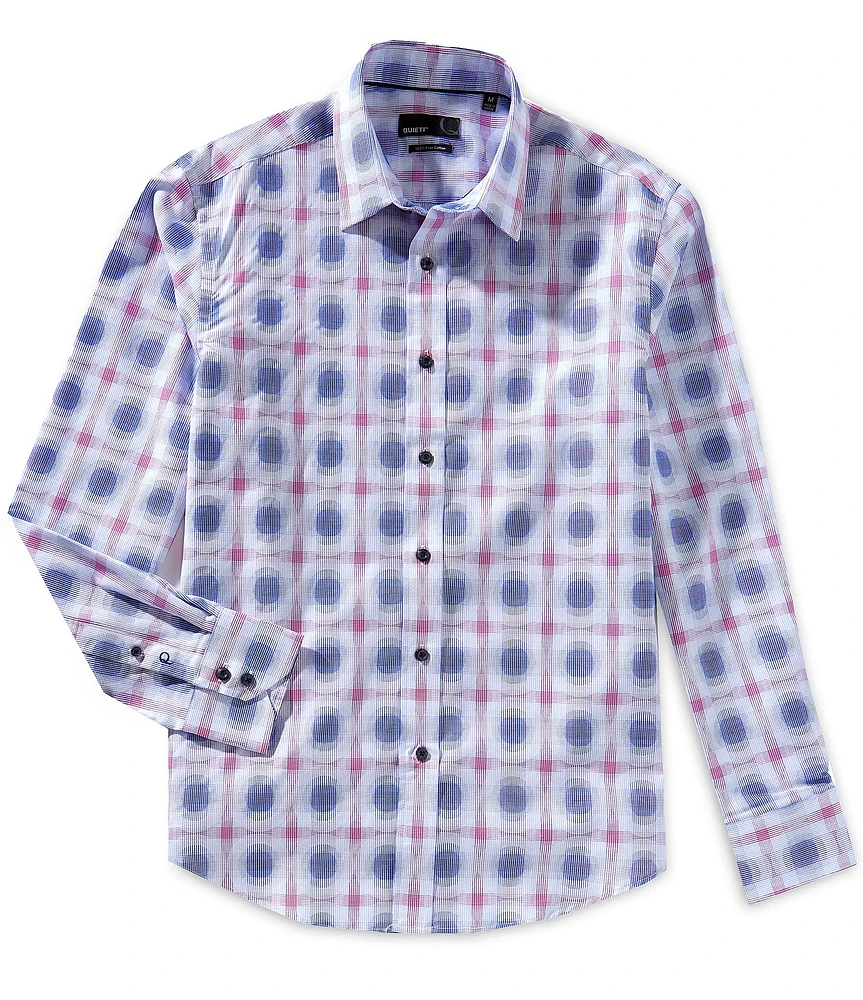 Quieti Jacquard Plaid Long Sleeve Woven Shirt