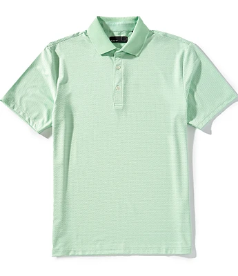Quieti Mini Geo Print Stretch Short Sleeve Polo Shirt