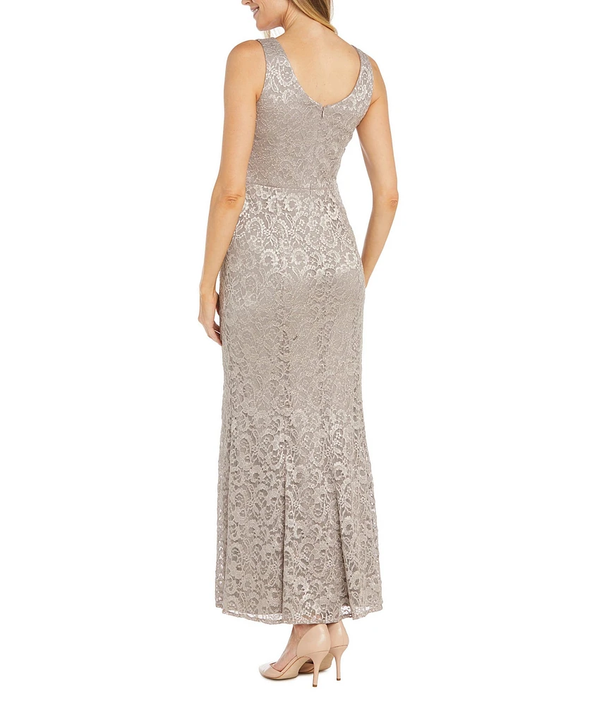 R & M Richards 3/4 Sleeve Scoop Neck Lace 2-Piece Jacket Dress