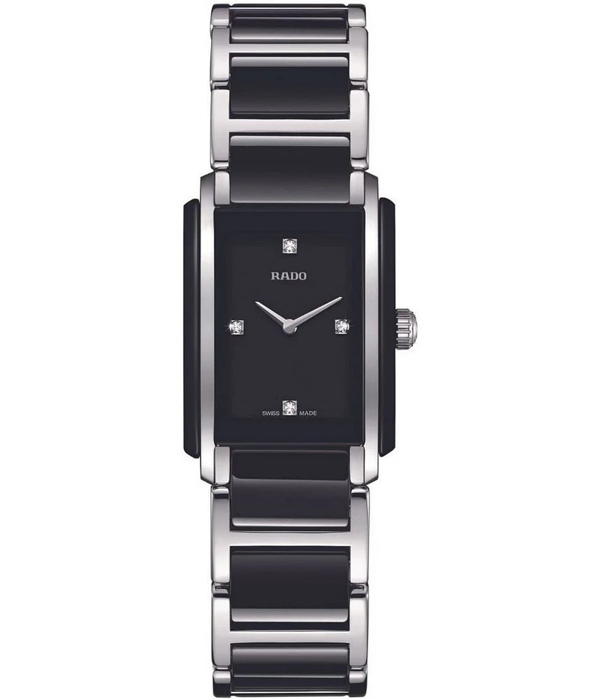RADO Unisex Integral Diamongs Quartz Analog Two Tone Stainless Steel Bracelet Watch