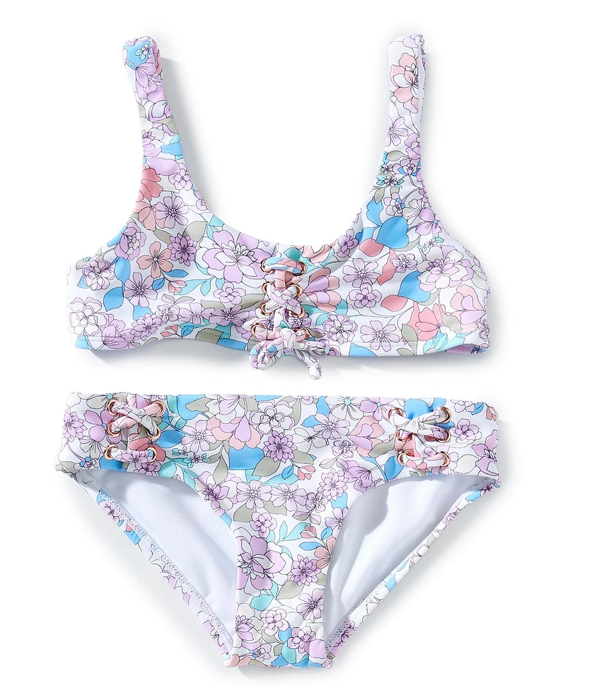 Raisins Big Girls Floral-Printed Bikini Top & Matching Bikini Bottom Two-Piece Swimsuit