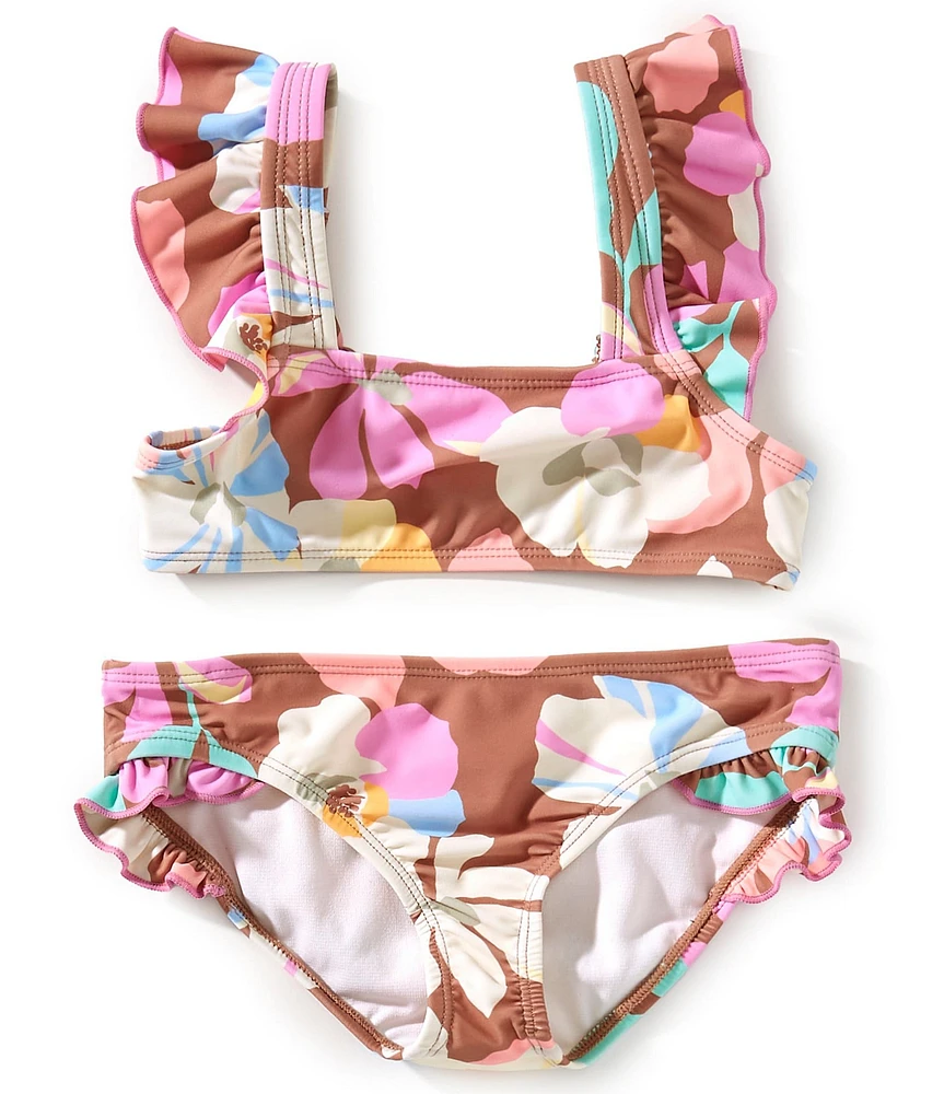 Raisins Big Girls Floral-Printed Halter Top & Matching Hipster Bottom 2-Piece Swimsuit