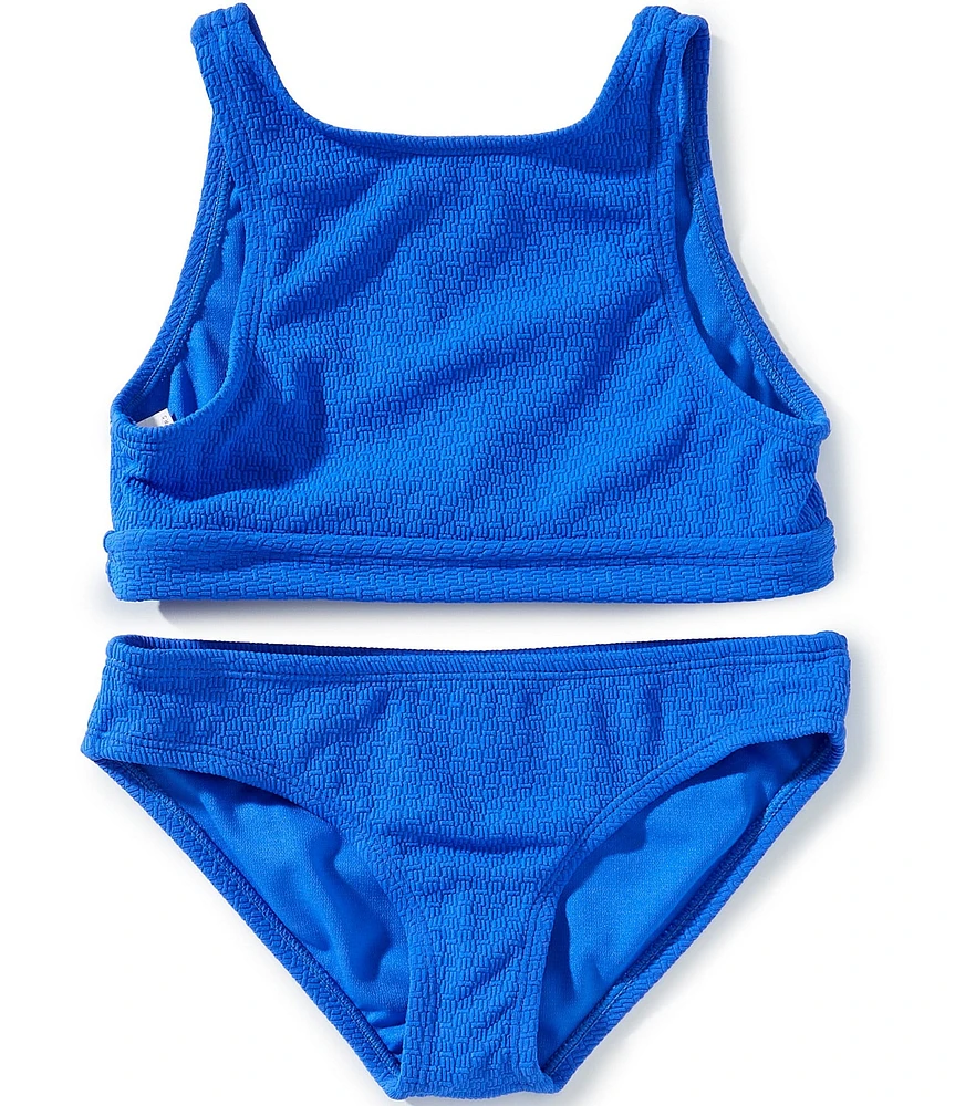 Raisins Big Girls Kailua Road Scruch Tie Front High Neck Top & Hipster Bottom 2-Piece Swimsuit