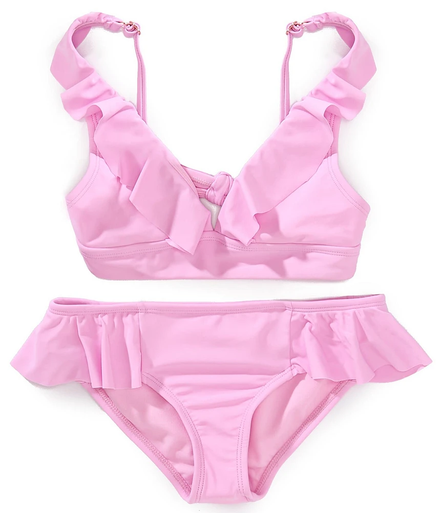 Raisins Big Girls Ruffled Halter Top & Matching Hipster Bottom Two-Piece Swimsuit