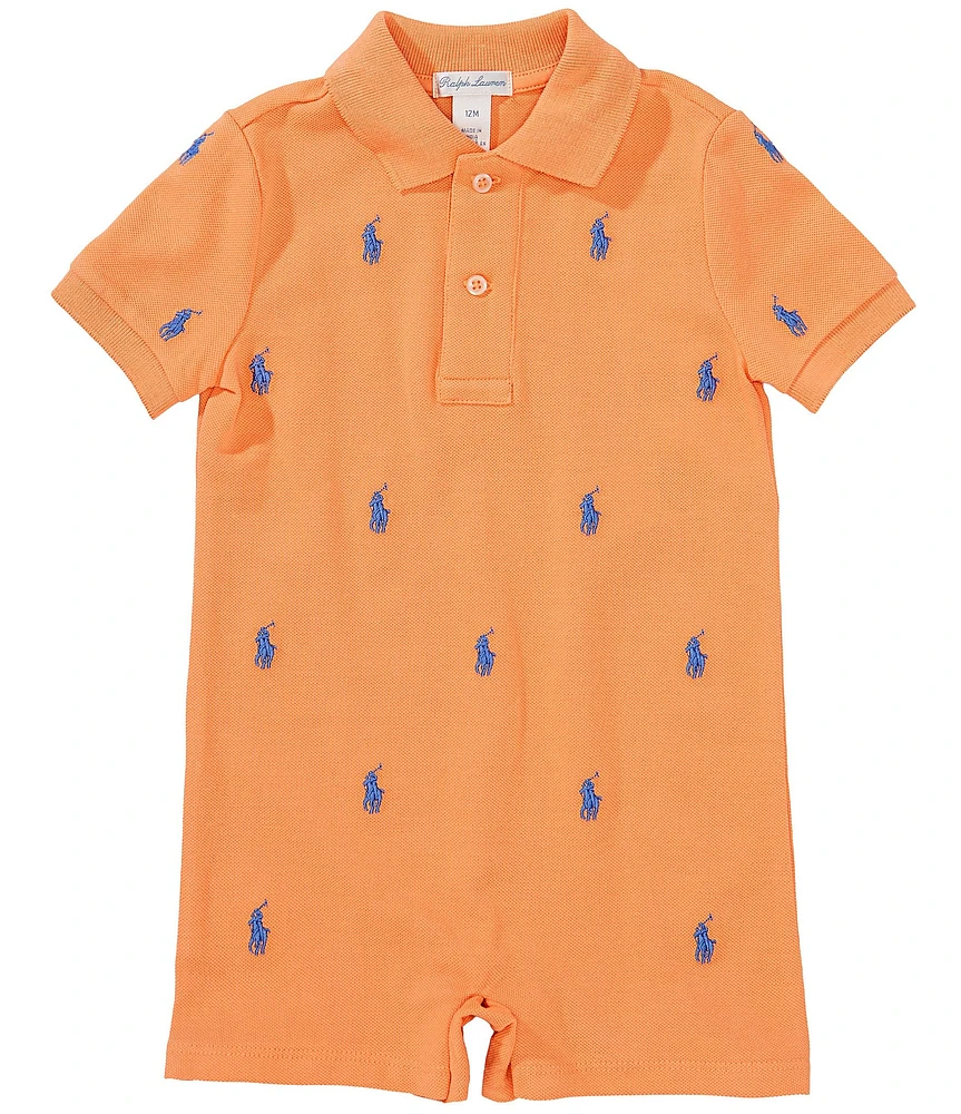 Ralph Lauren Baby Boys Short-Sleeve Polo Pony Mesh Shortall