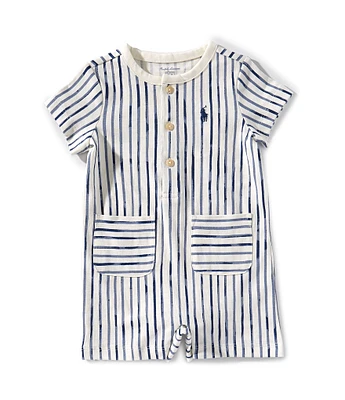 Ralph Lauren Baby Boys Short-Sleeve Striped Shortall