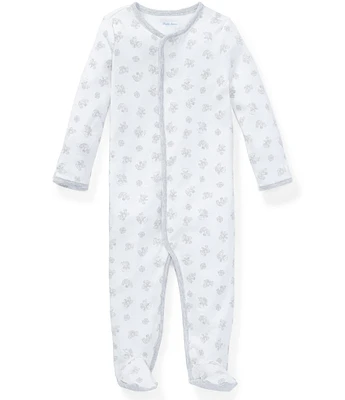 Ralph Lauren Baby Long Sleeve Printed Footed Coverall