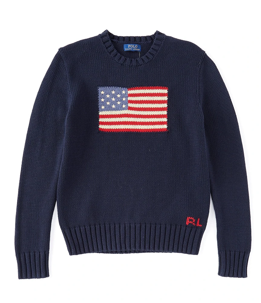Polo Ralph Lauren Big Boys American Flag Sweater