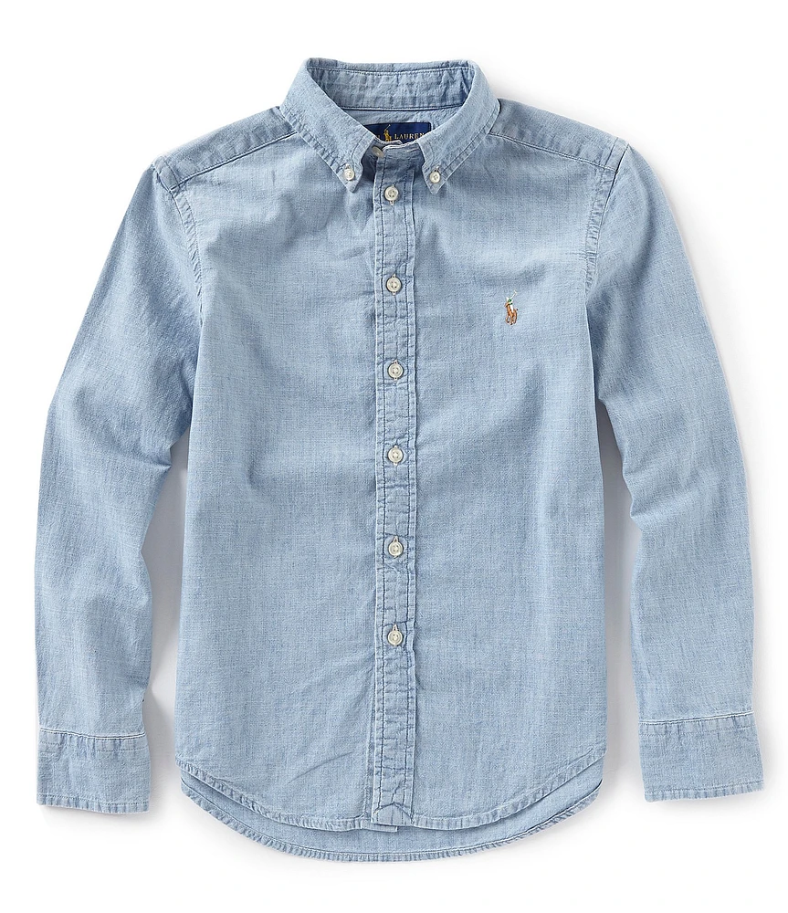 Polo Ralph Lauren Big Boys Long-Sleeve Chambray Shirt