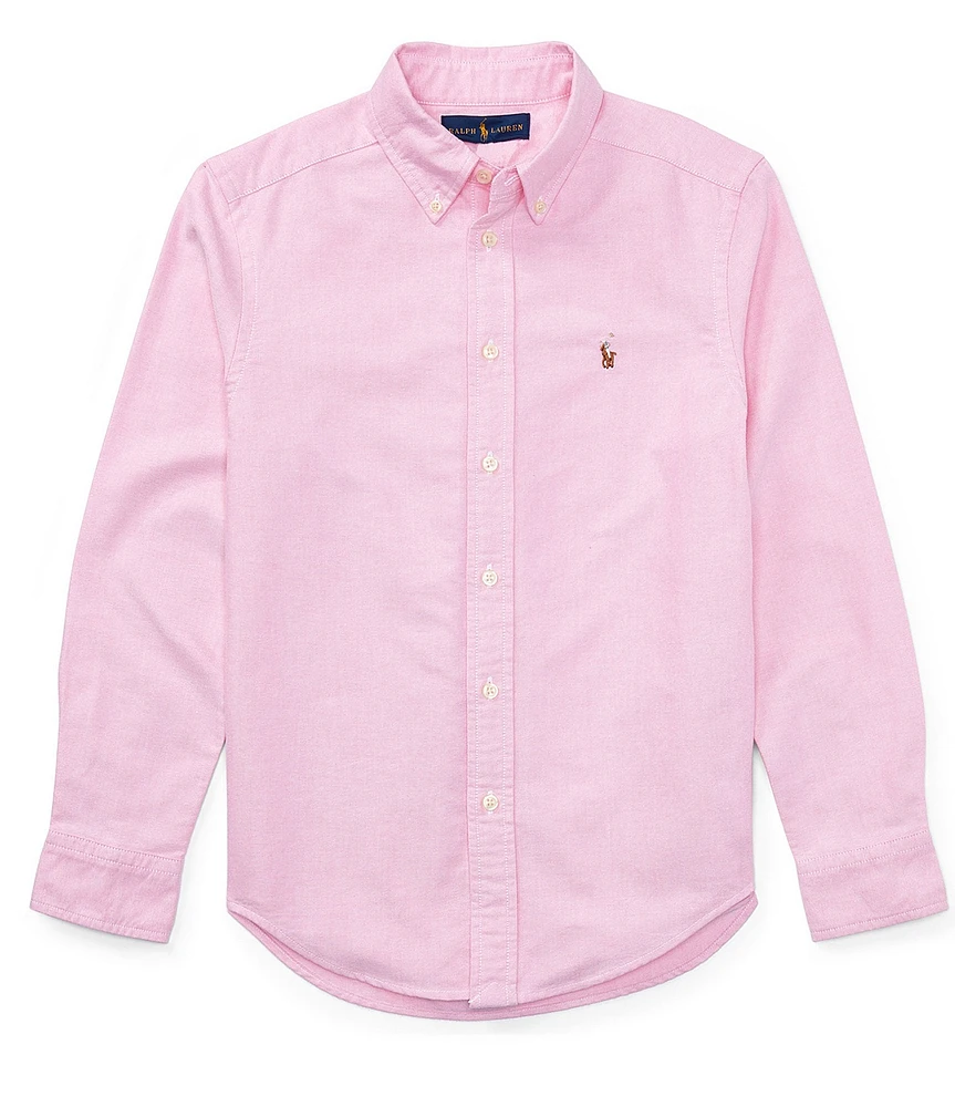Polo Ralph Lauren Big Boys Solid Long-Sleeve Oxford Shirt