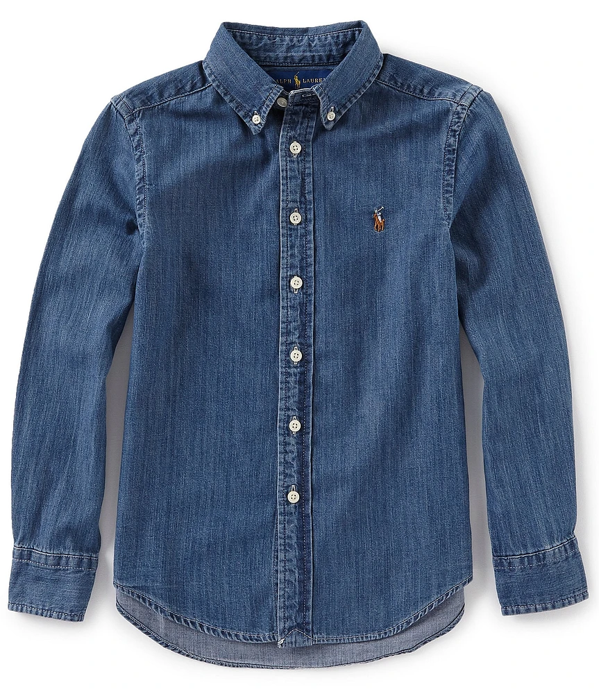 Polo Ralph Lauren Big Boys Long-Sleeve Denim Sportshirt