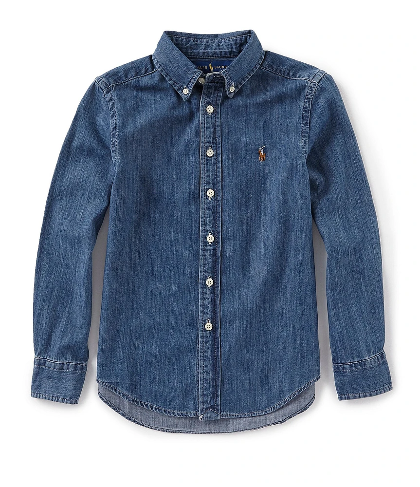 Polo Ralph Lauren Little Boys Long-Sleeve Denim Sportshirt