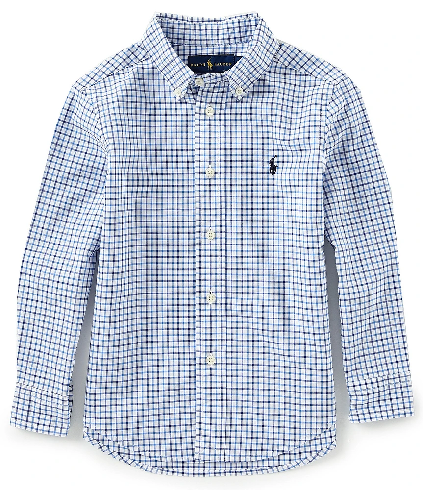 Polo Ralph Lauren Little Boys Long-Sleeve Checked Plaid Poplin Shirt