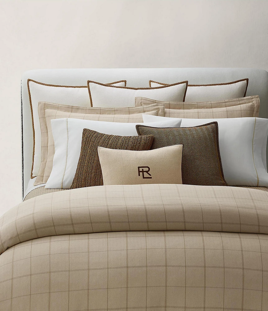 Ralph Lauren Tyler Collection Windowpane Pattern Comforter