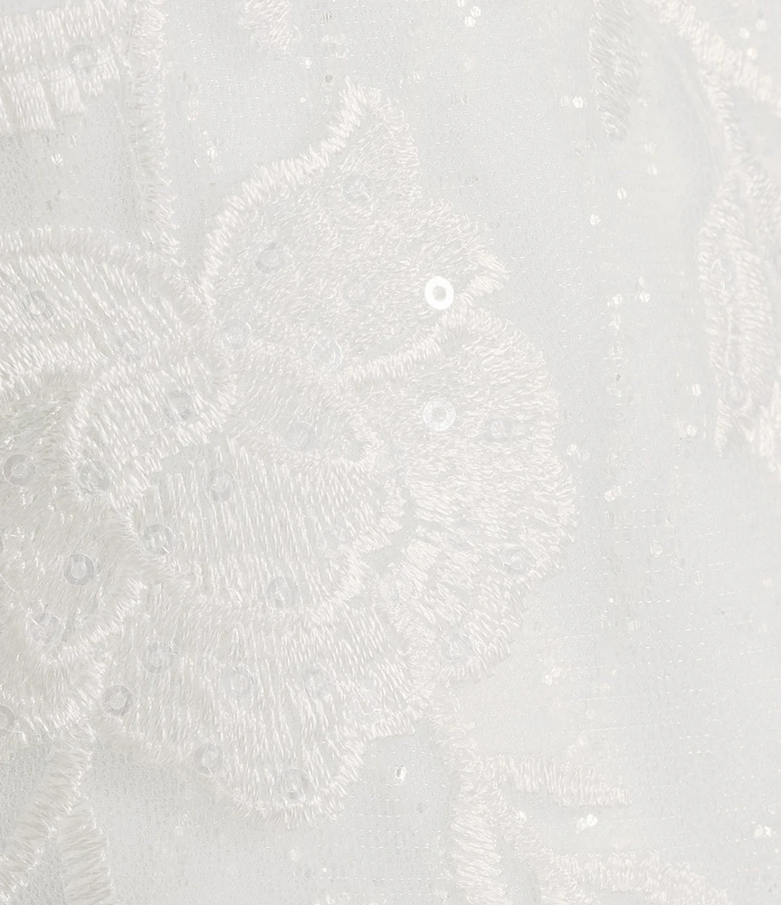 Rare Editions Big Girls Scalloped Embroidered Mesh Gown