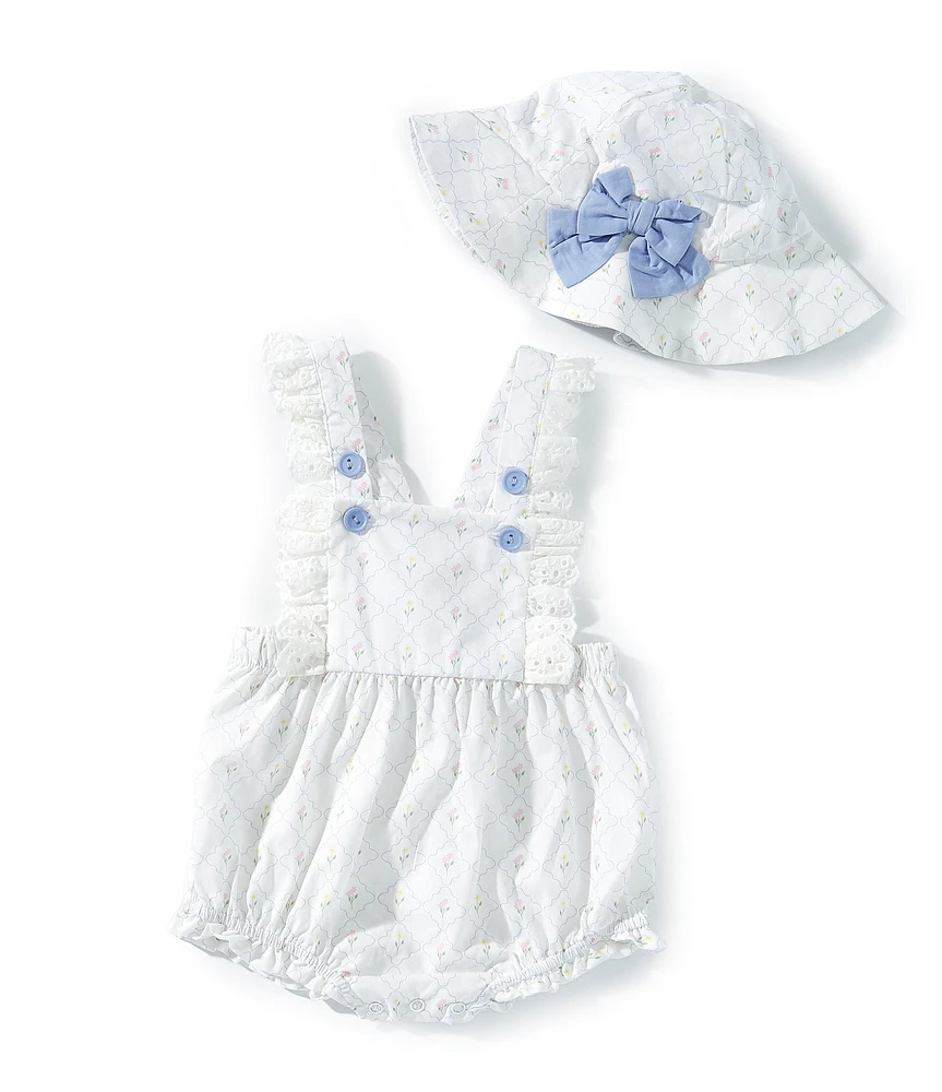 Rare Editions Baby Girls Sleeveless Floral-Printed Bodysuit