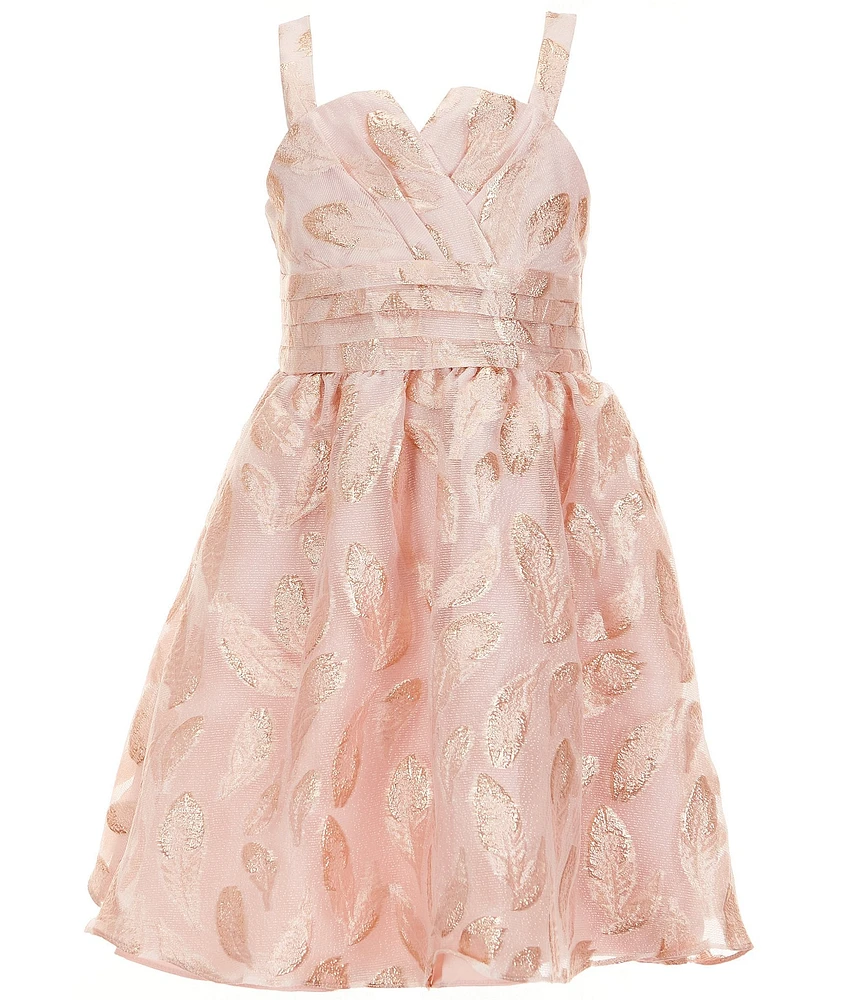 Rare Editions Big Girls Sleeveless Burnout Organza Fit & Flare Dress