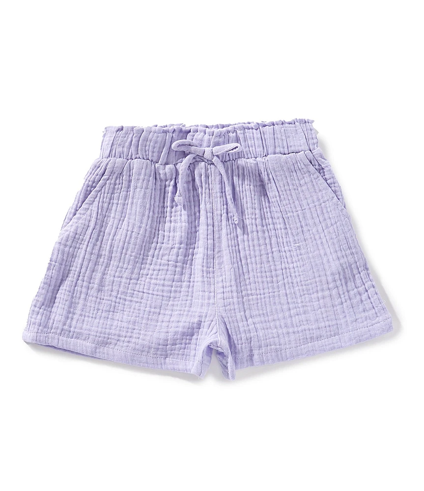 Indie Gold Little Girls Double Gauze Flutter Shorts