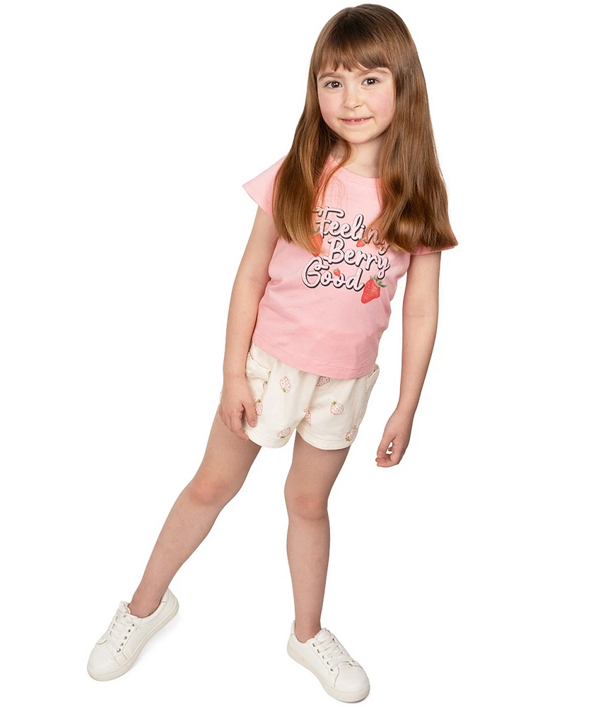 Indie Gold Little Girls Short Sleeve Berry Good Graphic T-Shirt