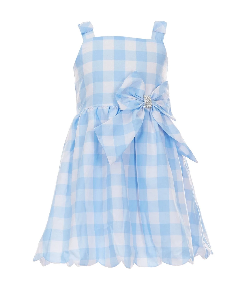 Rare Editions Little Girls Sleeveless Gingham-Checked Fit & Flare Dress