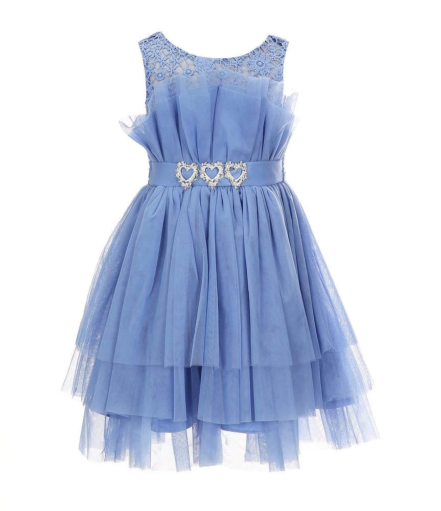 Rare Editions Little Girls Sleeveless Layered Mesh Fit & Flare Dress