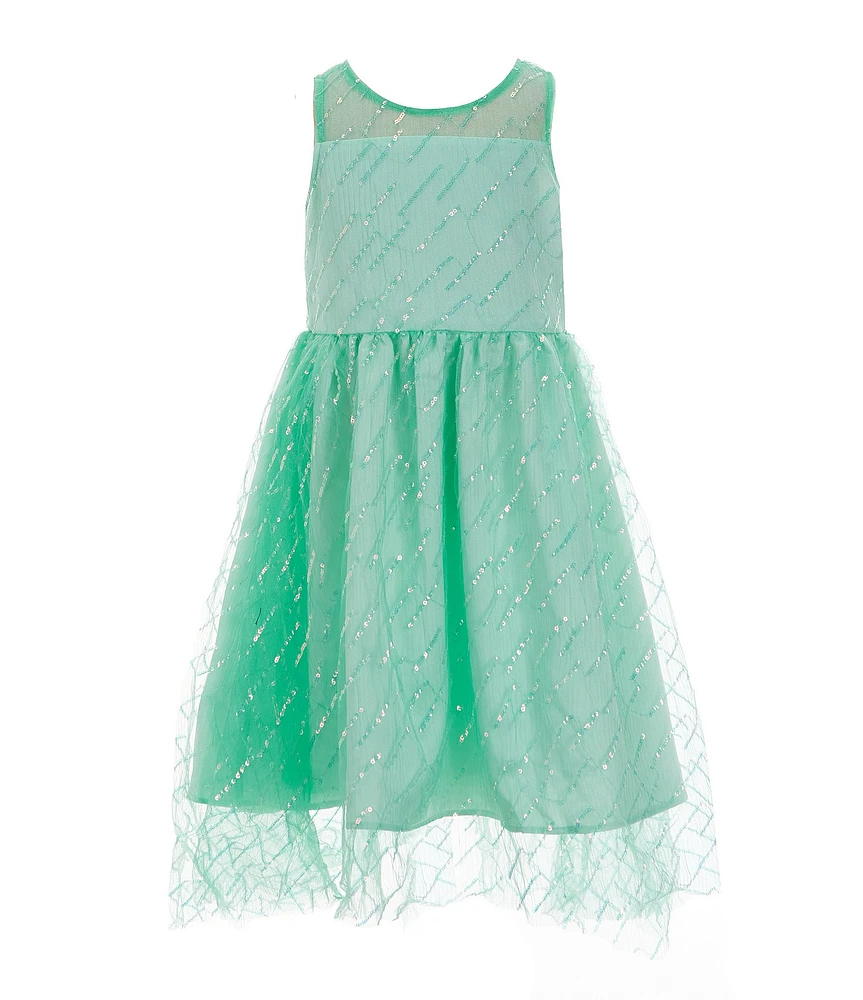 Rare Editions Little Girls Sleeveless Sequin-Embellished Fit & Flare Dress
