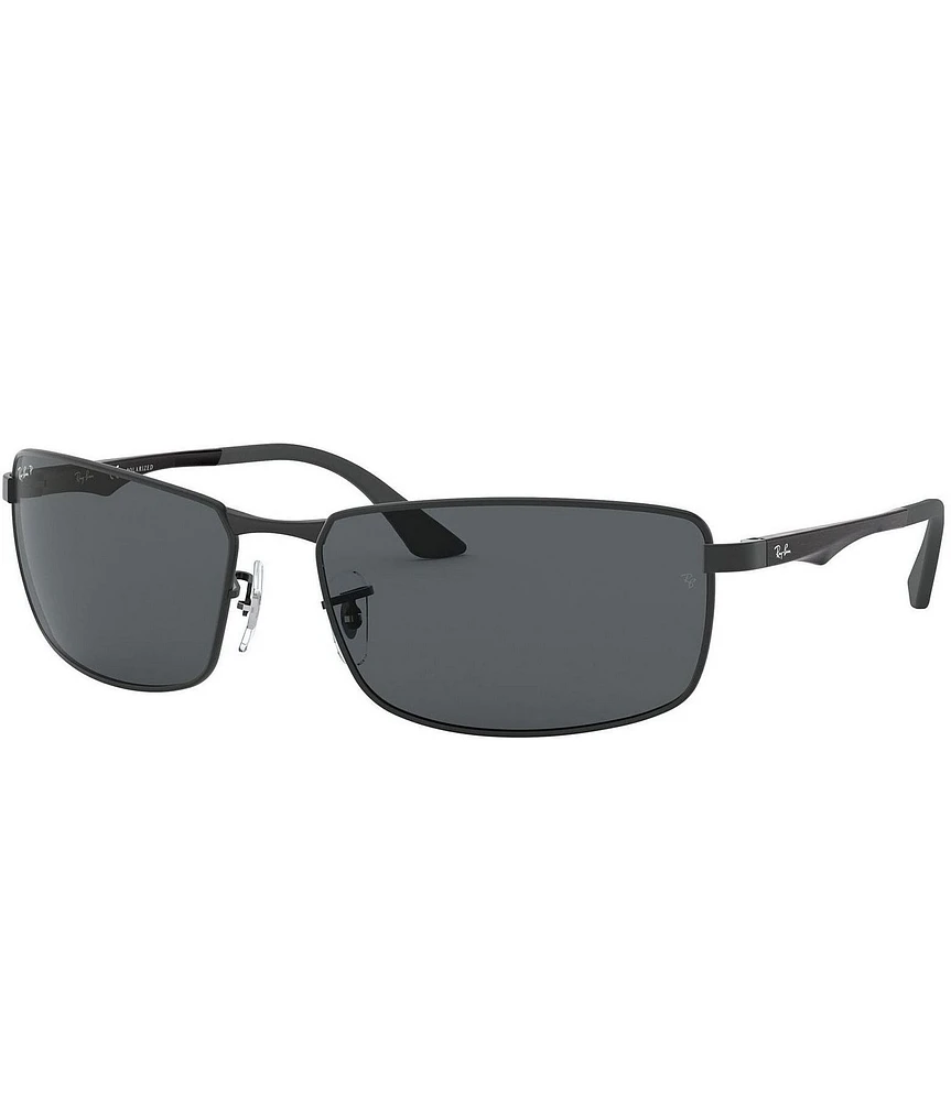 Ray-Ban Men's 0RB3498 64mm Rectangle Sunglasses