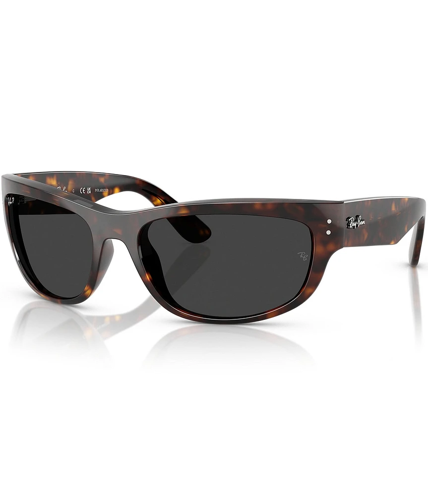Ray-Ban Men's Mega Balorama 63mm Polarized Havana Pillow Sunglasses