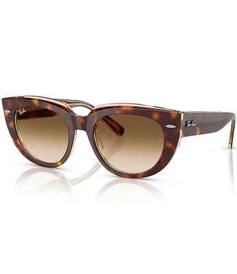 Ray-Ban Women's RB2286 Doreen 52mm Transparent Havana Cat Eye Square Sunglasses