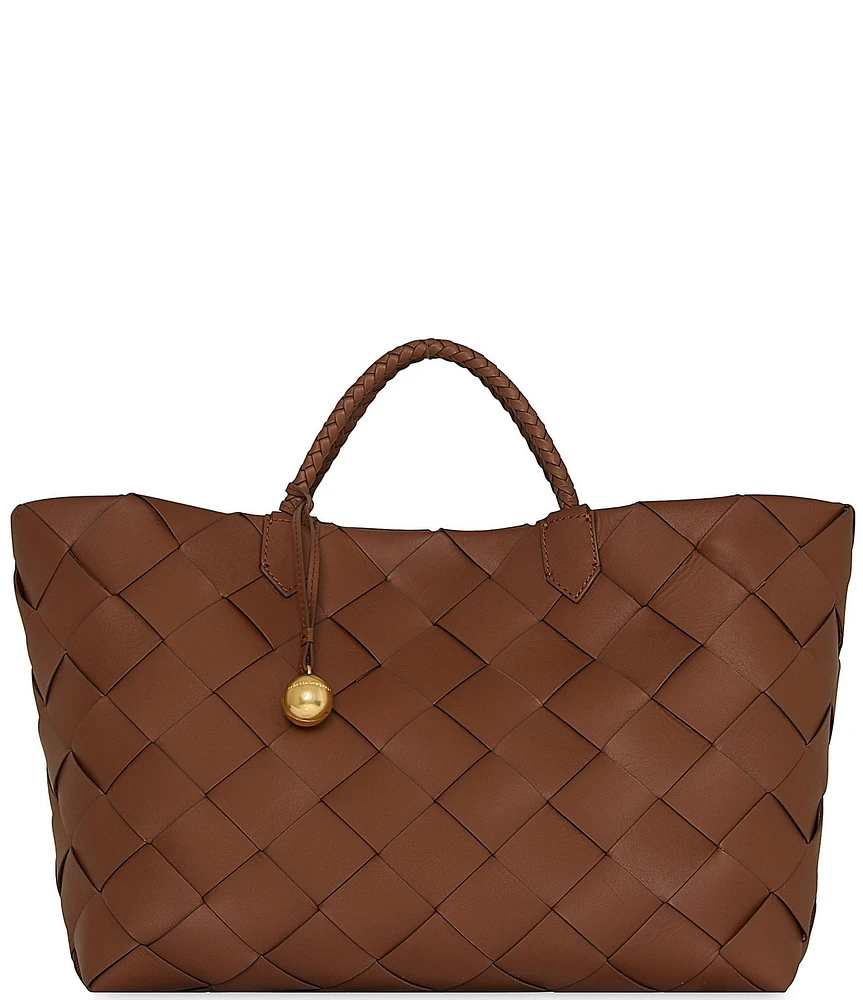 REBECCA MINKOFF Frankie Woven Leather Tote Bag