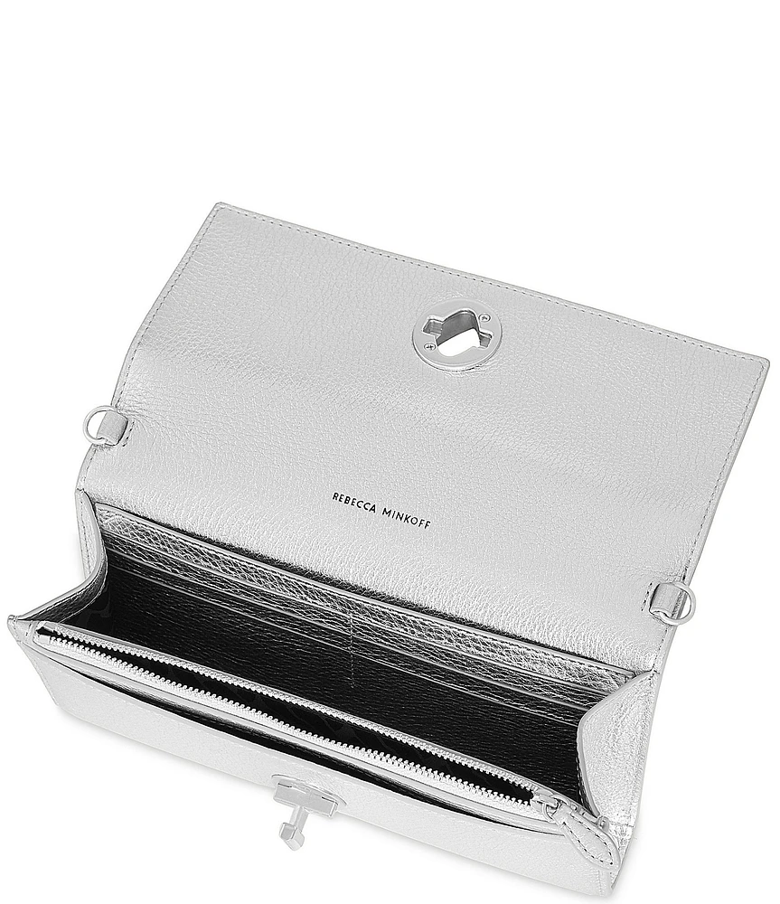 REBECCA MINKOFF Metallic Leather G Wallet Crossbody Bag