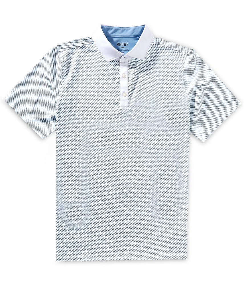 RHONE Performance Stretch Golf Sport Spread Collar Short Sleeve Polo Shirt
