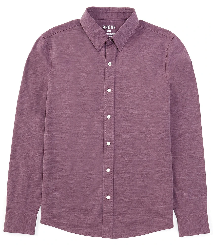 RHONE Slim Fit Performance Stretch Solid Commuter Long Sleeve Woven Shirt