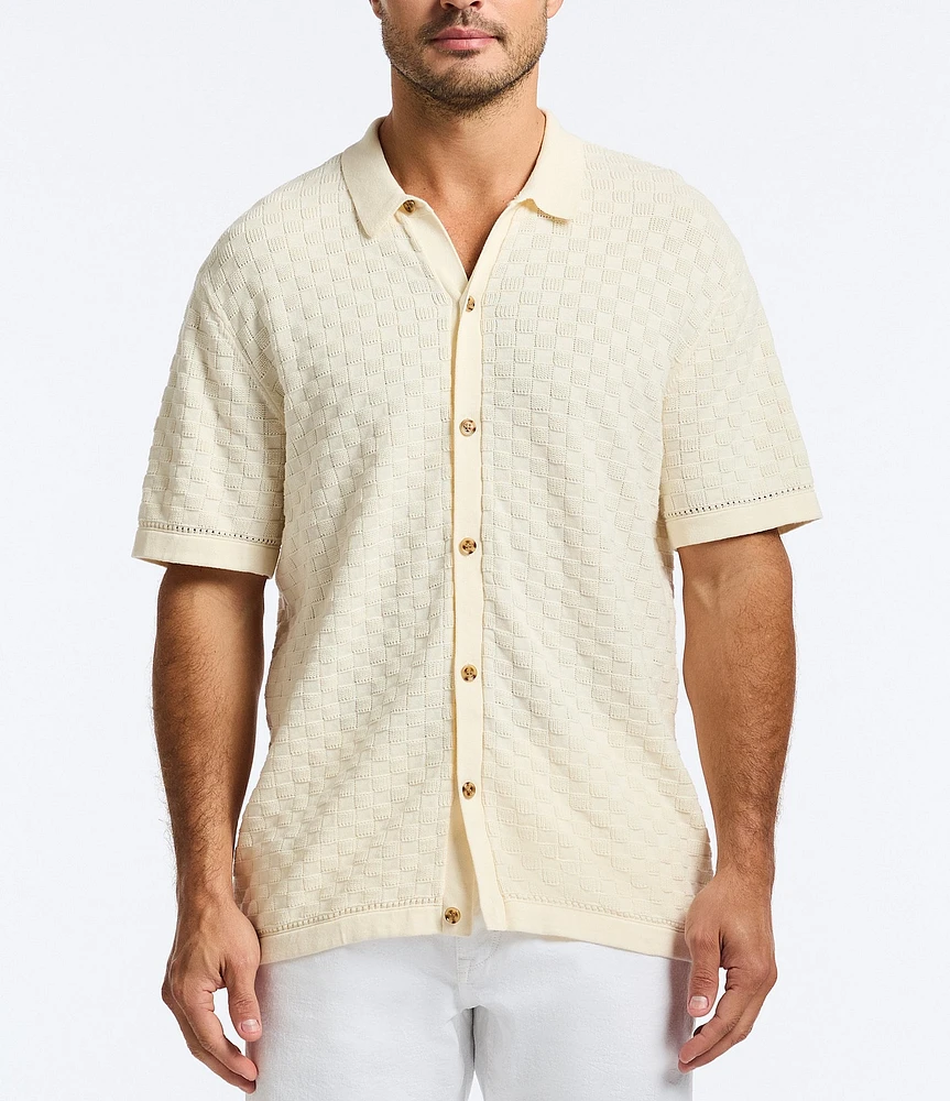 Robert Graham Ames Textured Short Sleeve Sweater